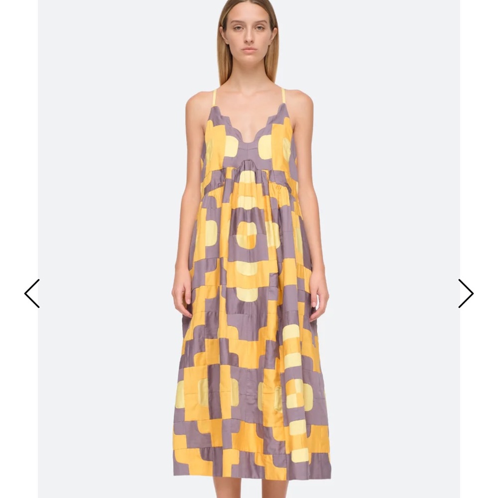 NWT Sea NY Cari Dress in Orange Geometric Print